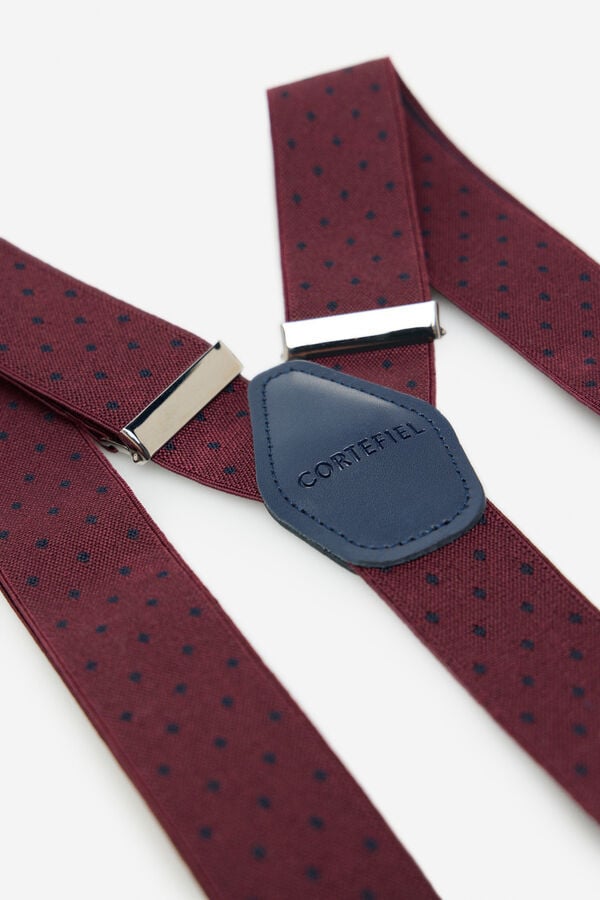 Cortefiel Elastic lunar suspender Maroon