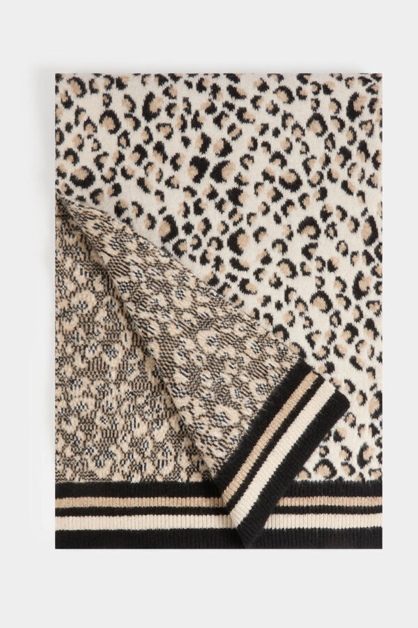 Morgan Bufanda con estampado de leopardo Multicolor