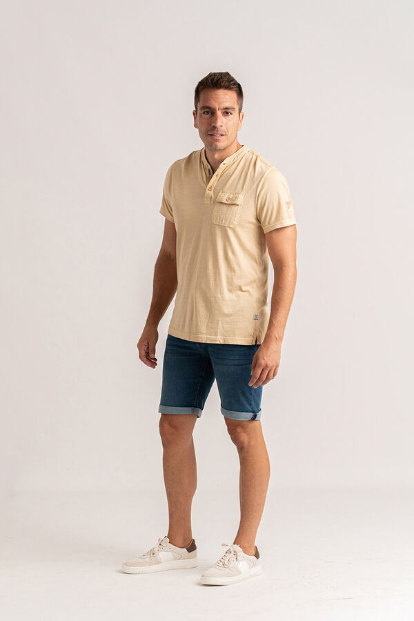 Privata T-shirt de manga curta 100% algodão Dourado