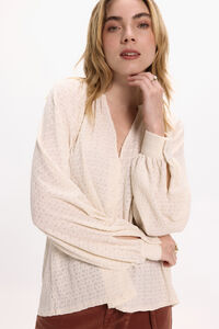 Vila Blusa de manga comprida com gola mao