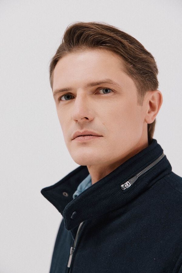 Cortefiel Wool jacket Navy