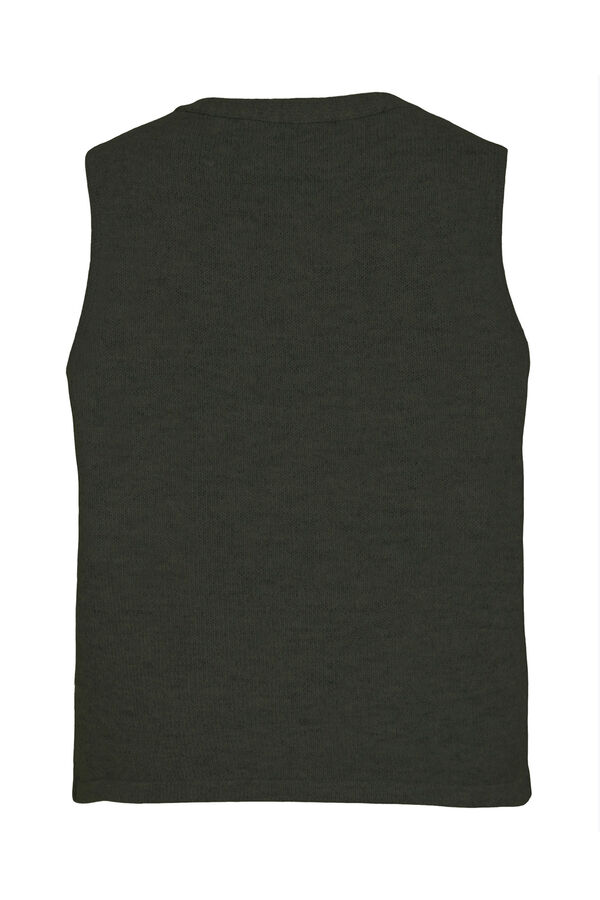 Vila Malha de colete com bot&otilde;es de joia Verde