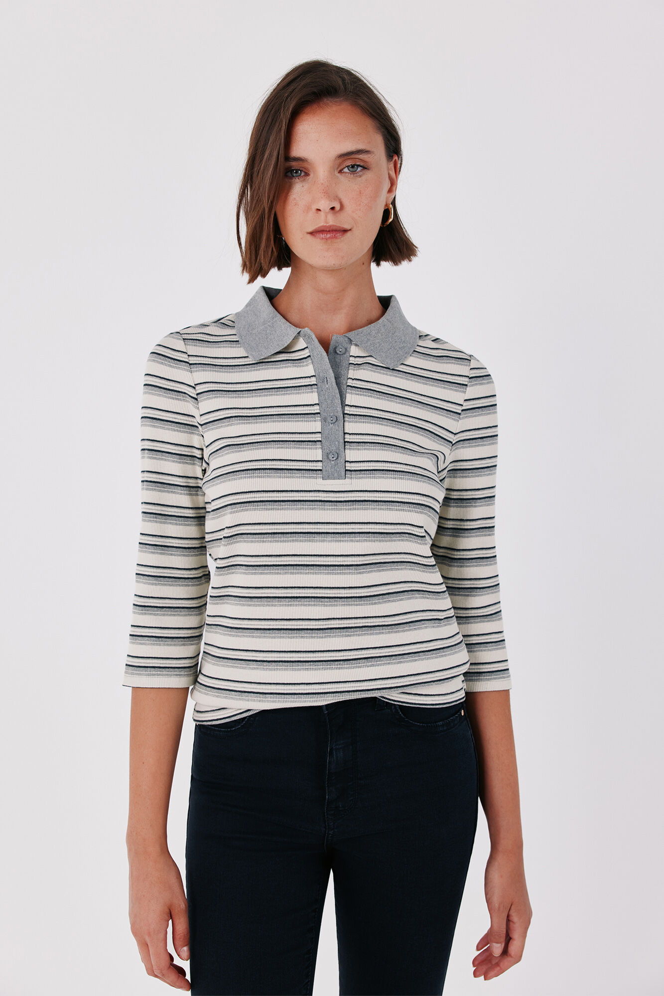 Cortefiel Striped polo shirt