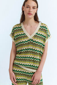 Vila Top de malha Pointelle com lurex