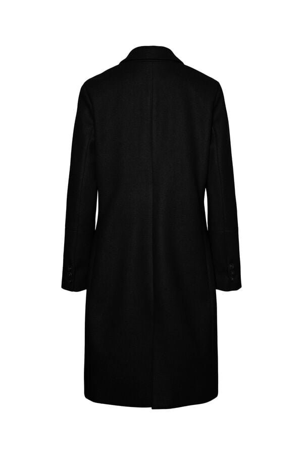 Vero Moda Sobretudo comprido com aba Preto