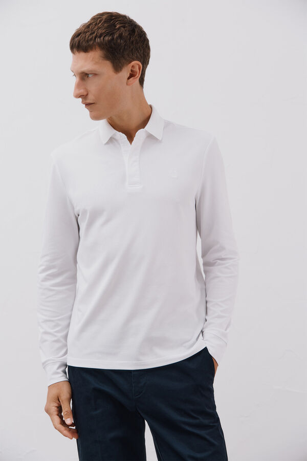 Cortefiel Regular fit polo shirt White