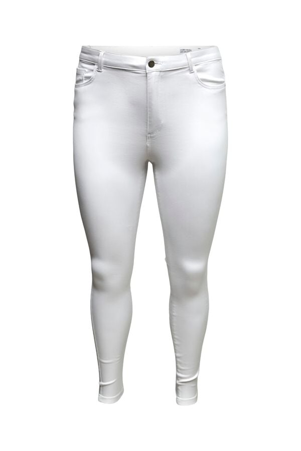 Vero Moda Curve Jeans slim tamanho grande Branco