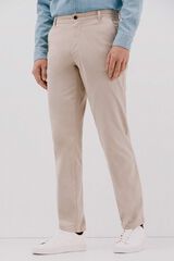 Cortefiel Washed chinos pants Beige