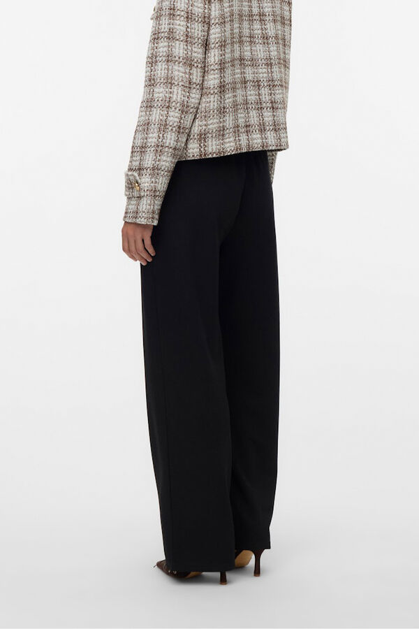 Vero Moda Calça comprida com detalhe de botão  Preto