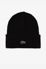 Cortefiel Gorro de lana unisex Lacoste Negro