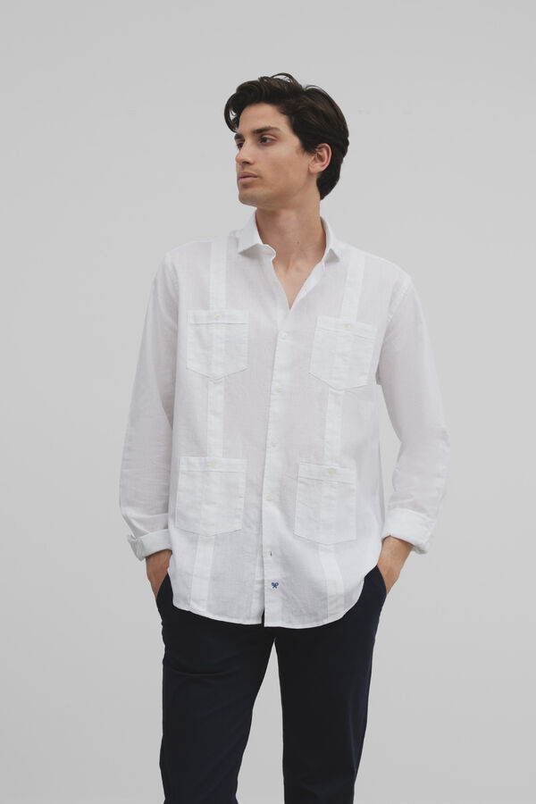 Silbon Guayabera sport silbon soft Blanco