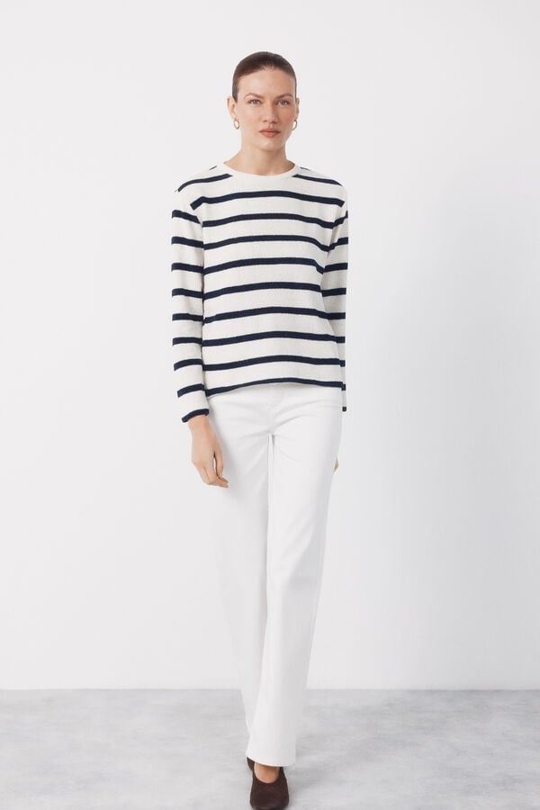 Cortefiel Chenille t-shirt Blue