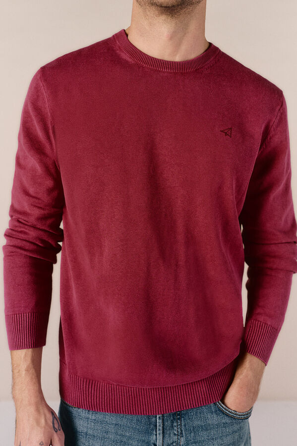 OOTO Camisola gola redonda em algod&atilde;o lavado Granada