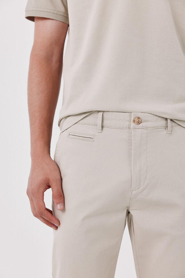 Cortefiel Lightweight slim chinos Beige
