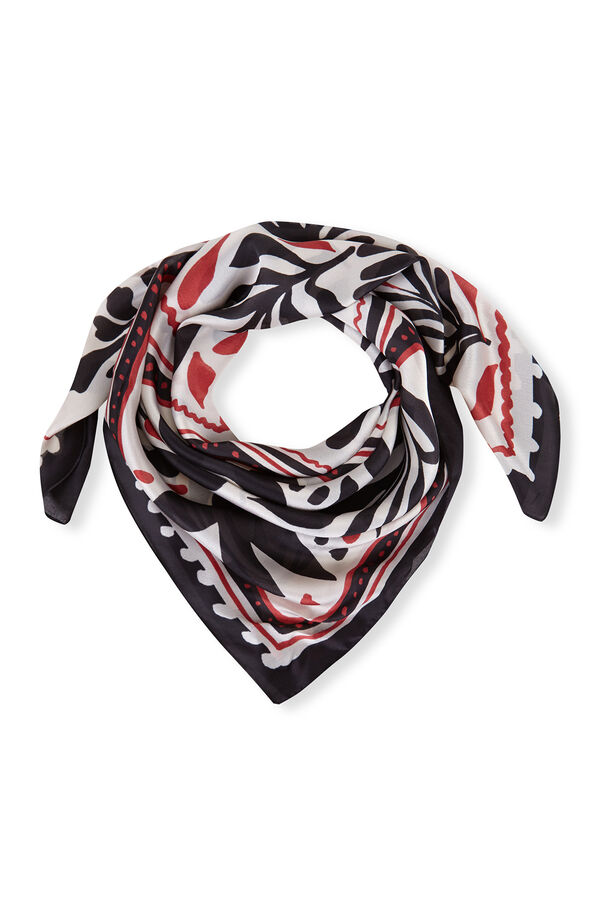 Cortefiel Palm tree scarf Printed brown