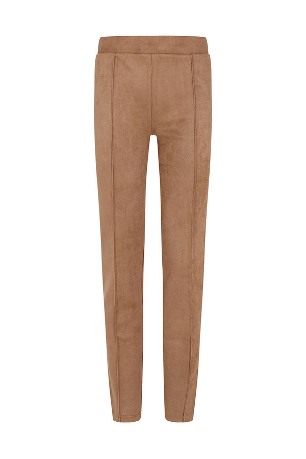 Cortefiel Legging de mujer de efecto ante Beige