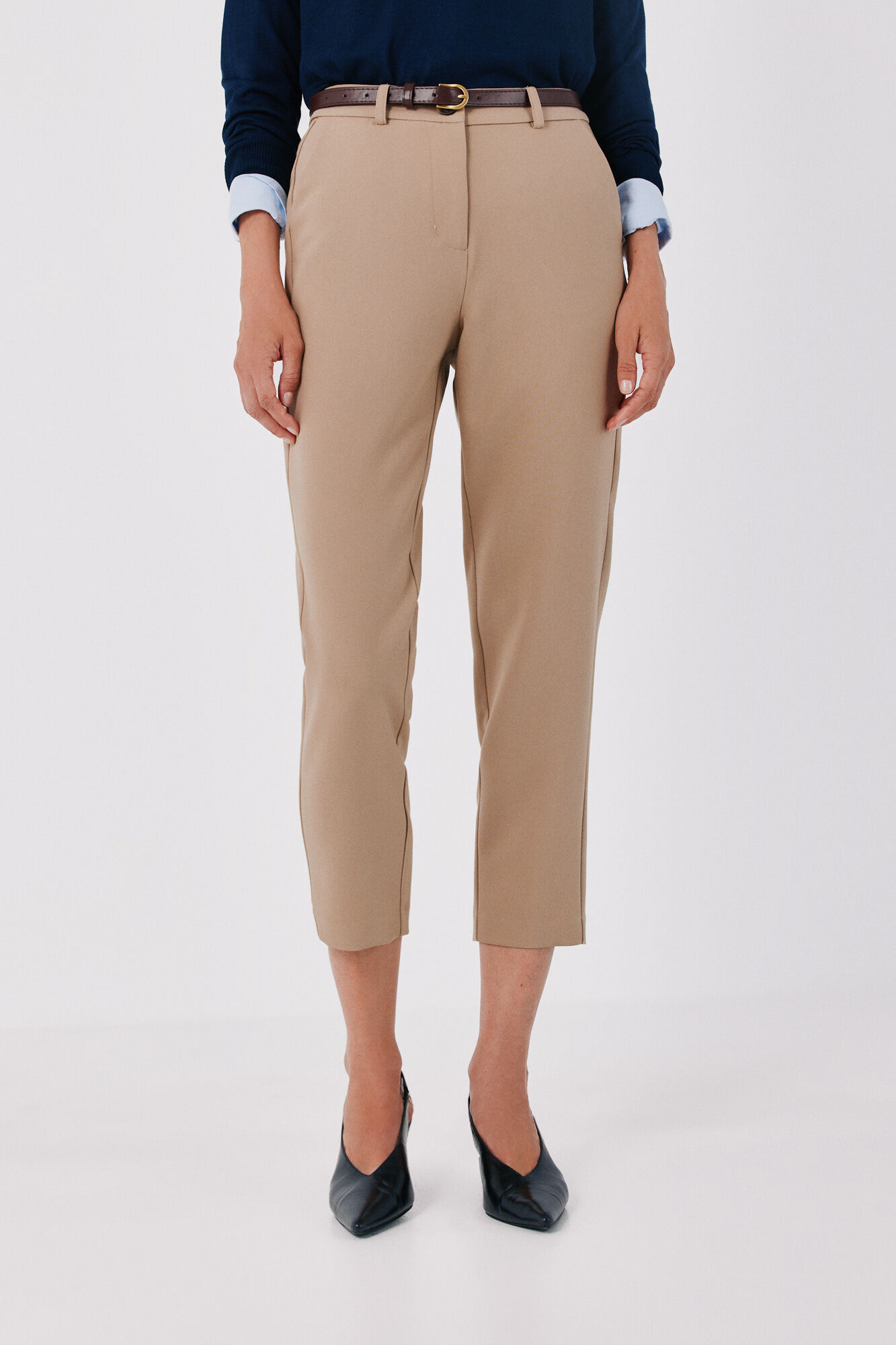 Cortefiel Women's tailored trousers with belt