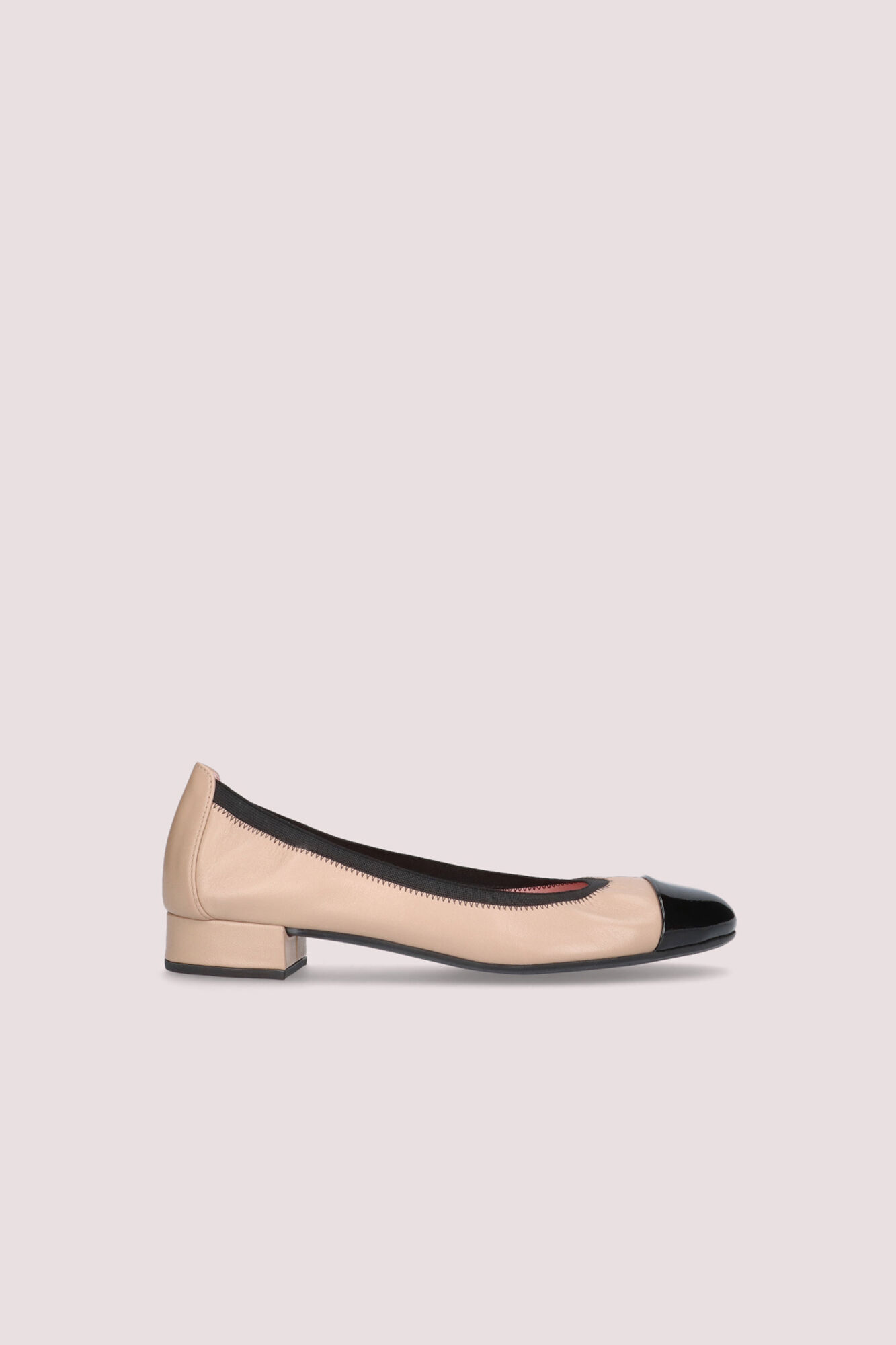 Beige patent leather flats sales