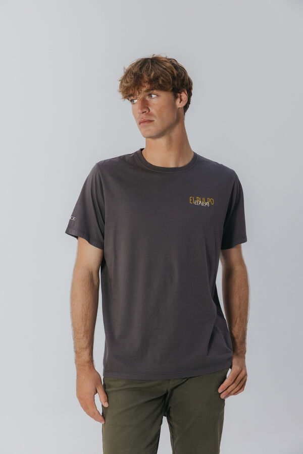 elPulpo T-shirt com logo tran&ccedil;ado Cinzento