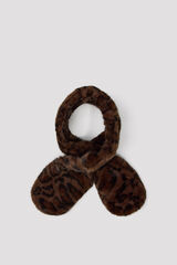 Cortefiel Faux fur scarf Printed brown