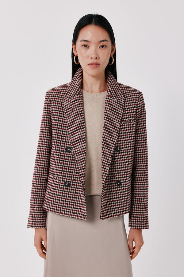 Cortefiel Short blazer Maroon