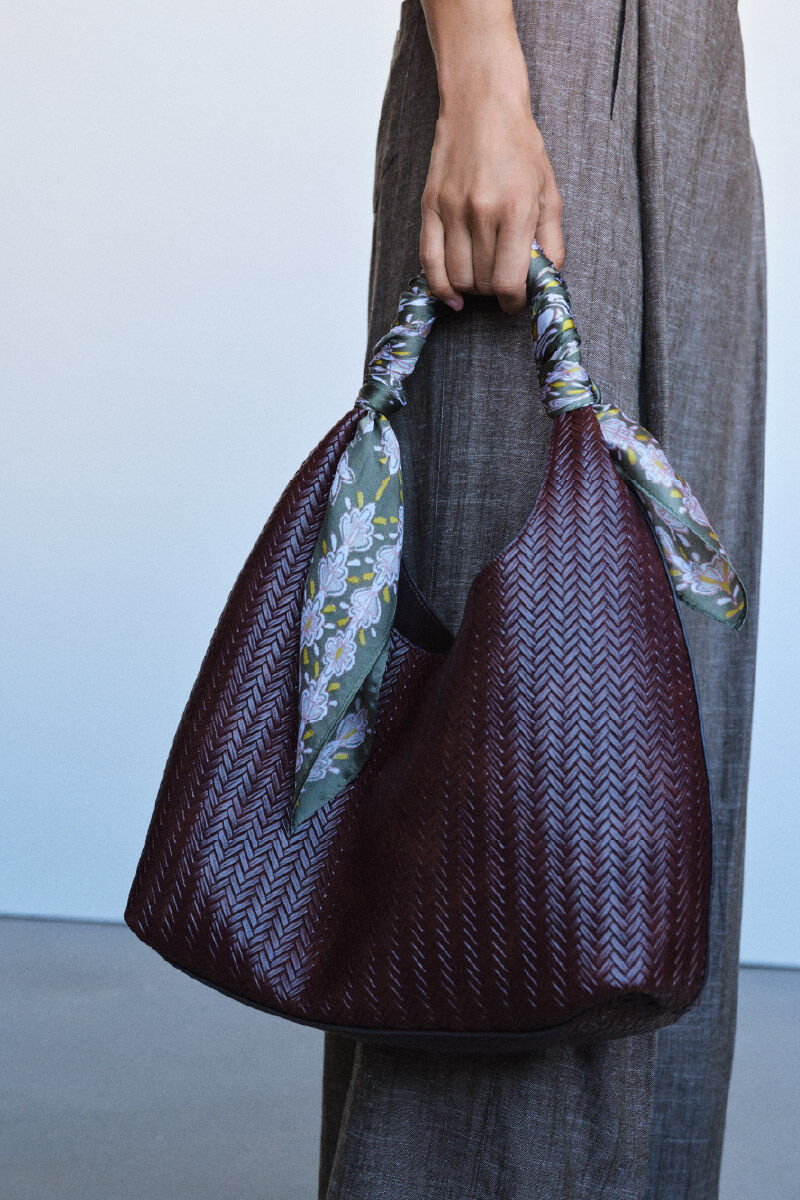 Cortefiel Textured hobo bag