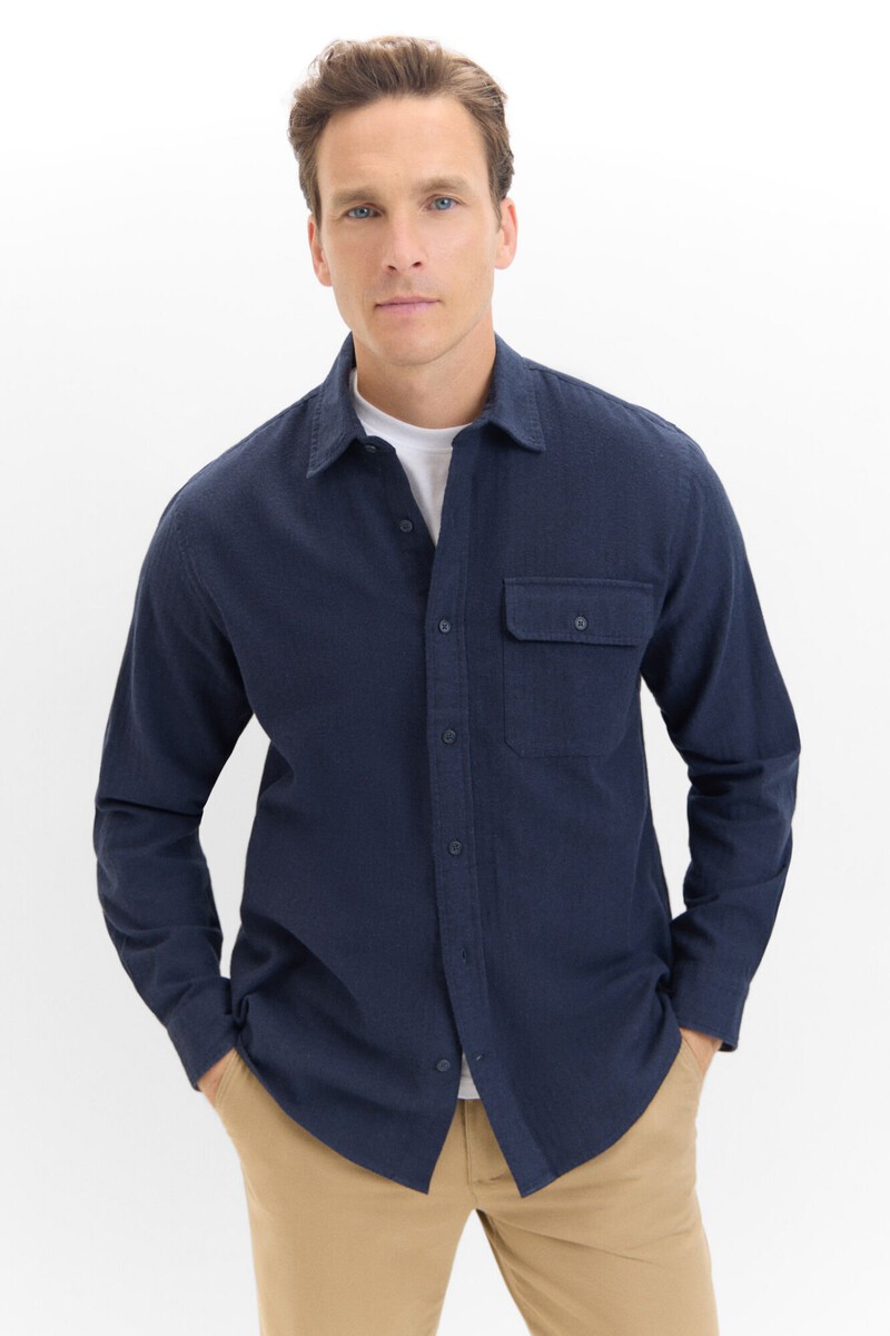 Cortefiel Camisa lisa franela