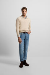 Silbon Camisola de gola polo Tostado