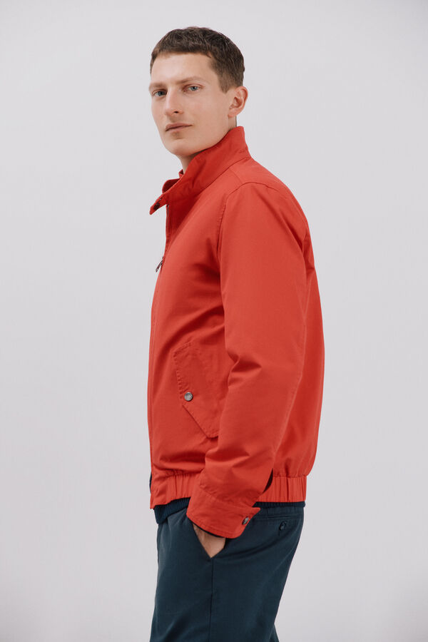 Cortefiel Cotton jacket Red