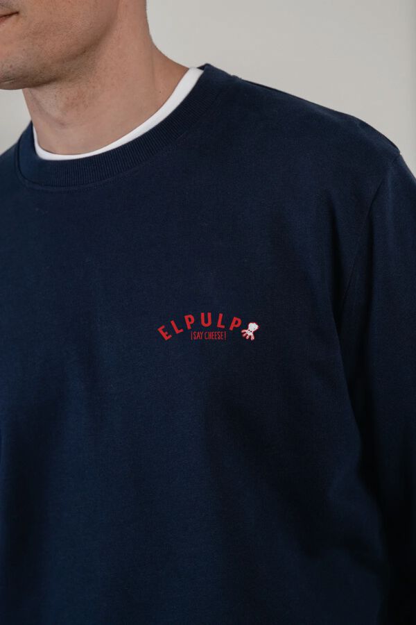 elPulpo Sweatshirt gola caixa Azul