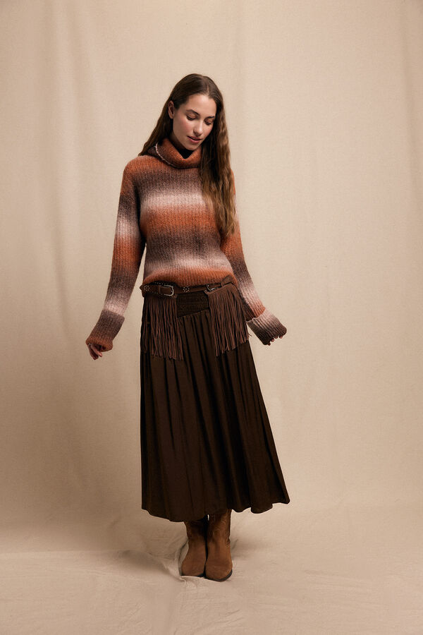 Slowlove Camisola gola alta Tostado