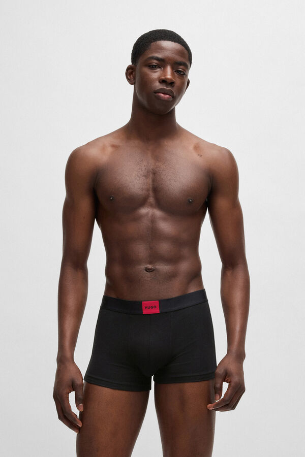 HUGO Pacote de três boxers Preto
