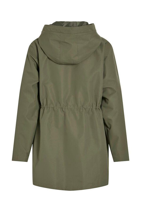 Cortefiel Parka 3/4 con capucha Verde