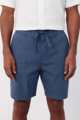 Cortefiel Bermuda shorts with elastic and regular laces Blue