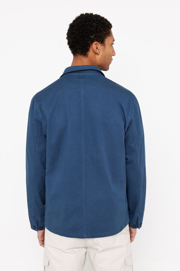 Cortefiel Dyed plain overshirt Blue