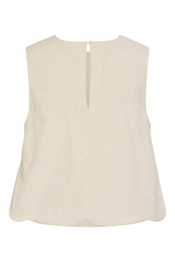 Vila Top de linho efeito bal&atilde;o Tostado