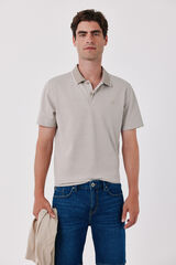 Cortefiel Polo oxford piqu&eacute; Beige