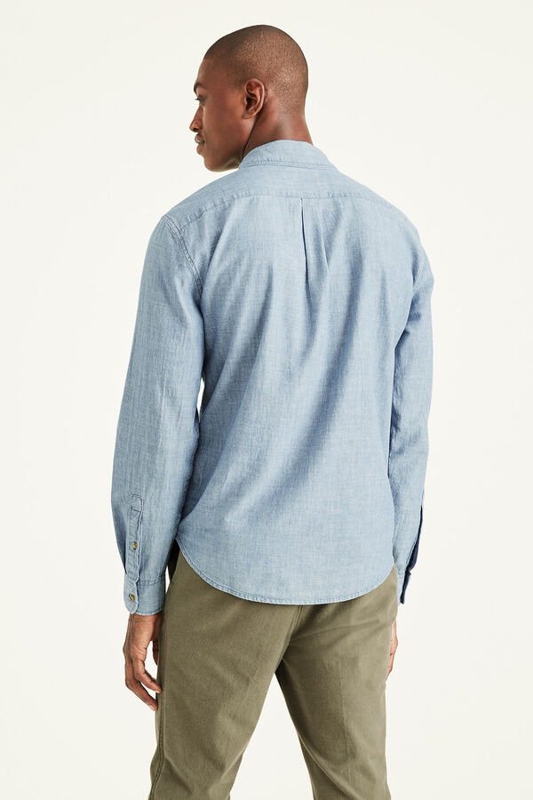 Cortefiel Long-sleeved shirt Blue