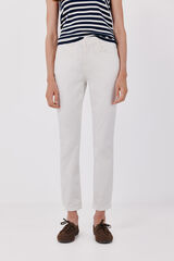 Cortefiel Coloured cropped skinny jeans White