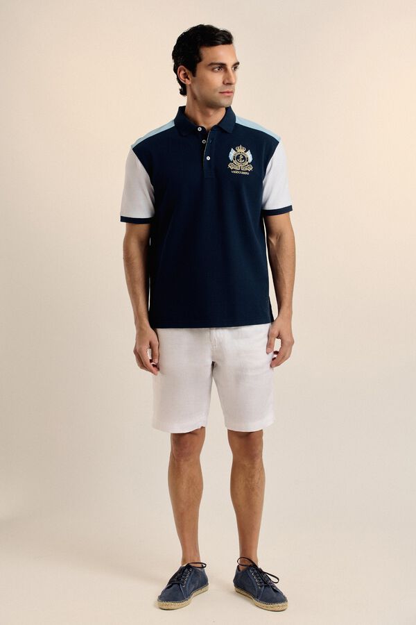 Valecuatro Polo tricolor Valecautro Azul