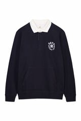 OOTO Polo de rugby de manga comprida Azul