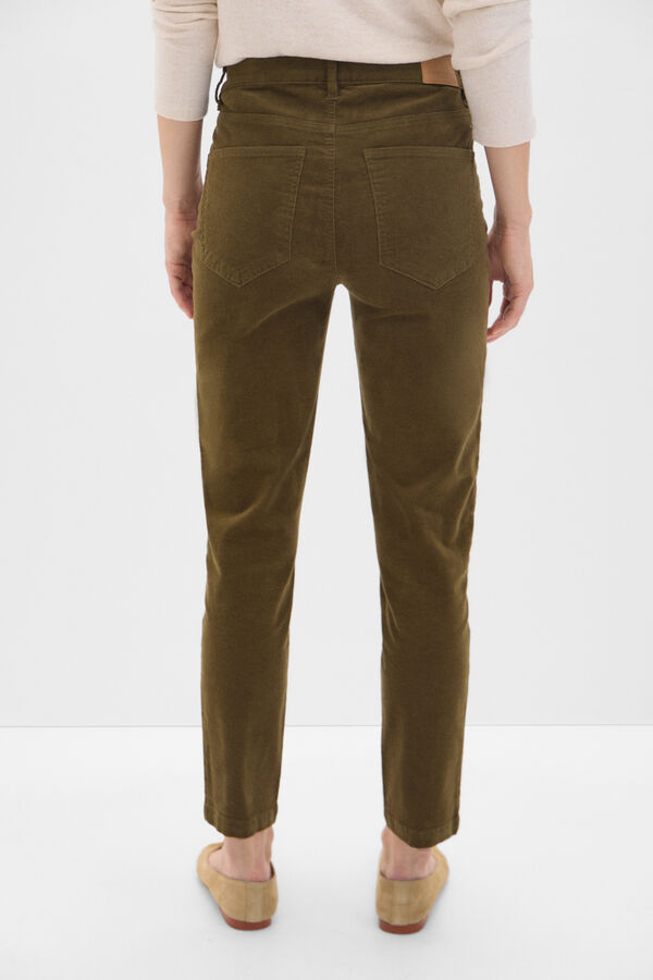 Cortefiel Corduroy Sensational Trousers Kaki