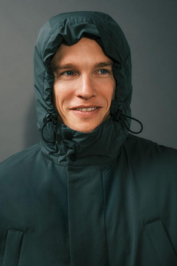 Cortefiel 4-pocket parka Dark green