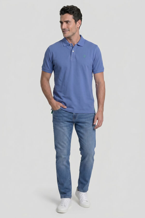 Valecuatro Polo cl&aacute;ssico com logo Azul
