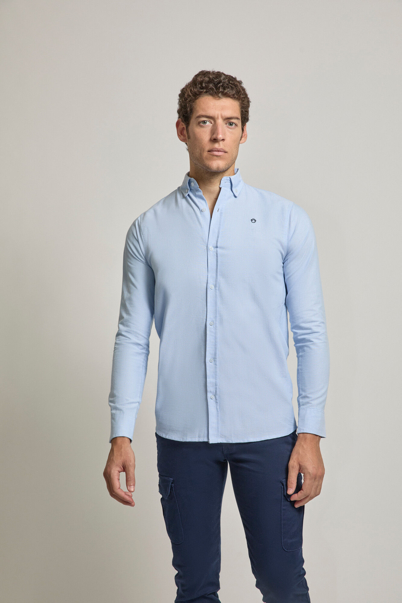 Street Monkey Camisa Oxford com log&oacute;tipo