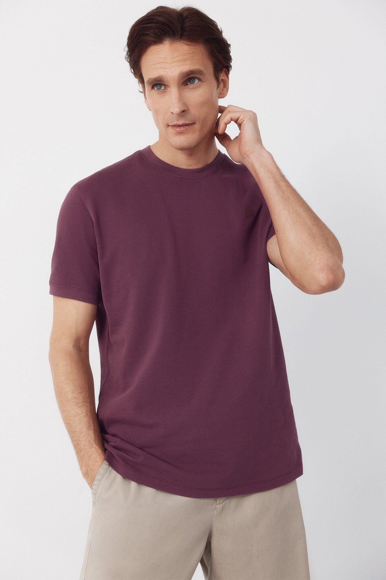 Cortefiel Piqu&eacute; basic T-shirt