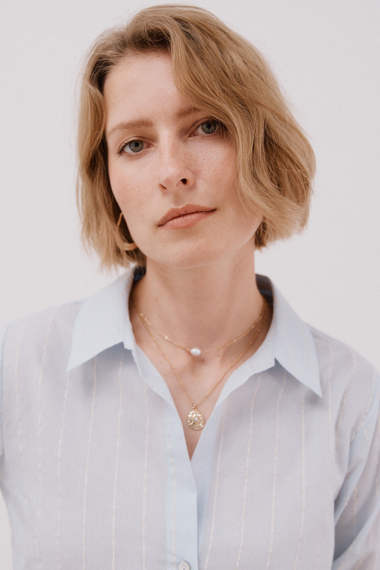 Cortefiel striped cotton shirt