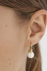 Tous Pendientes de plata vermeil y perla Amarillo