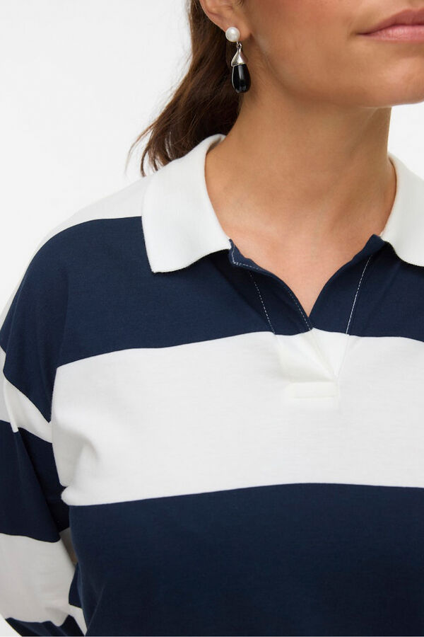 Vero Moda Curve Polo de manga comprida Curve  Azul