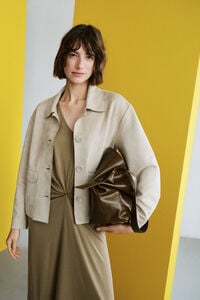 Cortefiel Suede -effect fabric jacket